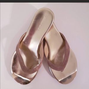 Jimmy Choo cork wedge thongs sandals size 8